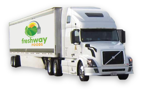 semi truck with Freshway logo